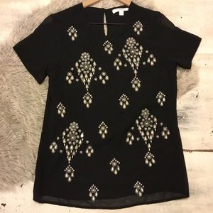 PIPERLIME Collection pearl embellished top